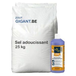 Paquet bronze 20 sachets Marque privée tablettes de sel adoucissant