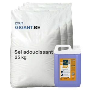 Paquet d'argent 40 sachets Marque privée tablettes de sel adoucissant