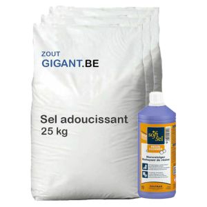 Paquet bronze 40 sachets Marque privée tablettes de sel adoucissant