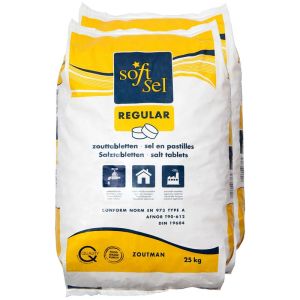 Soft-Sel Regular tabletten 10 x 25kg Vooraanzicht