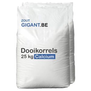 Pallet Calcium dooikorrels a 25 kg zak Vooraanzicht
