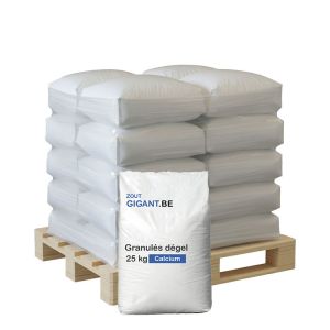 Demi-palette de granulés de dégel Calcium 20 sacs x 25kg (500kg)