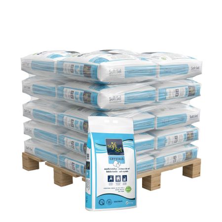 Halve pallet Soft-Sel Crystals onthardingszout 30 zakken x 15kg (450kg) main product photo