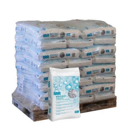 Pallet Broxo onthardingszout tabletten 40 zakken x 25kg (1000kg) main product photo