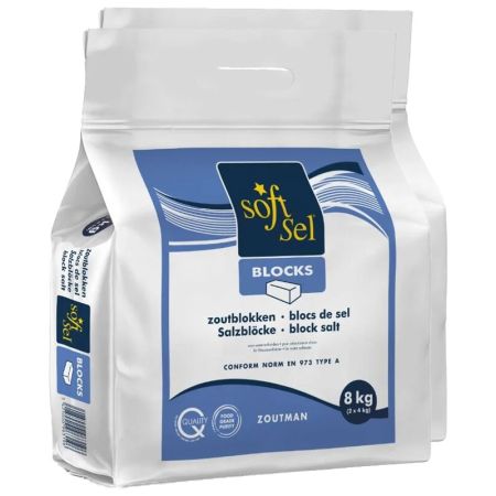 Soft-Sel Zoutblokken onthardingszout 10 zakken x 8kg (80kg) main product photo