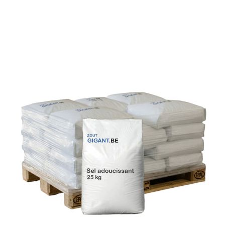 Demi-palette Marque privée tablettes de sel adoucissant 20 sacs x 25kg (500kg) main product photo