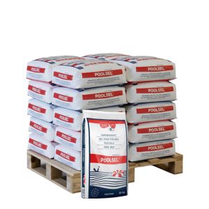 Demi-palette sel de piscine Poolsel 20 sacs x 25kg (500kg)