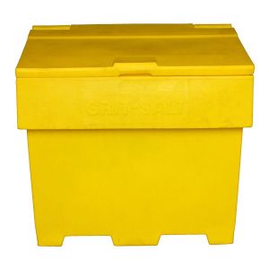 Eathway caisse de stockage jaune pour sel de déneigement 170L