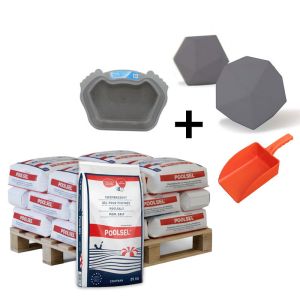 10x Poolsel + gratis zoutschep, zwembadsponzen en voetbad            