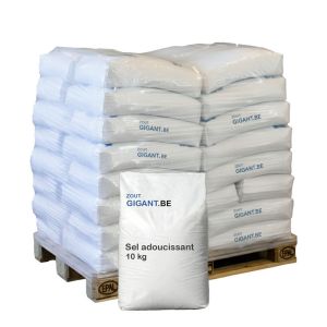 Palette Marque privée tablettes de sel adoucissant 91 sacs x 10 kg (910kg)